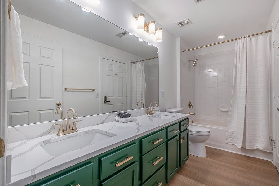 Shampoo, Conditioner & body wash dispensers installed in shower