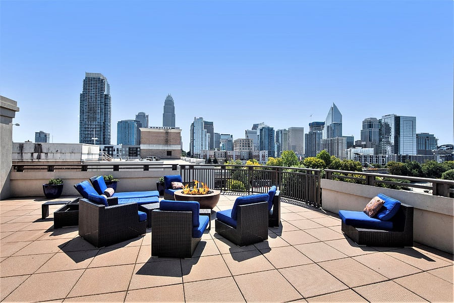 Building's rooftop terrace