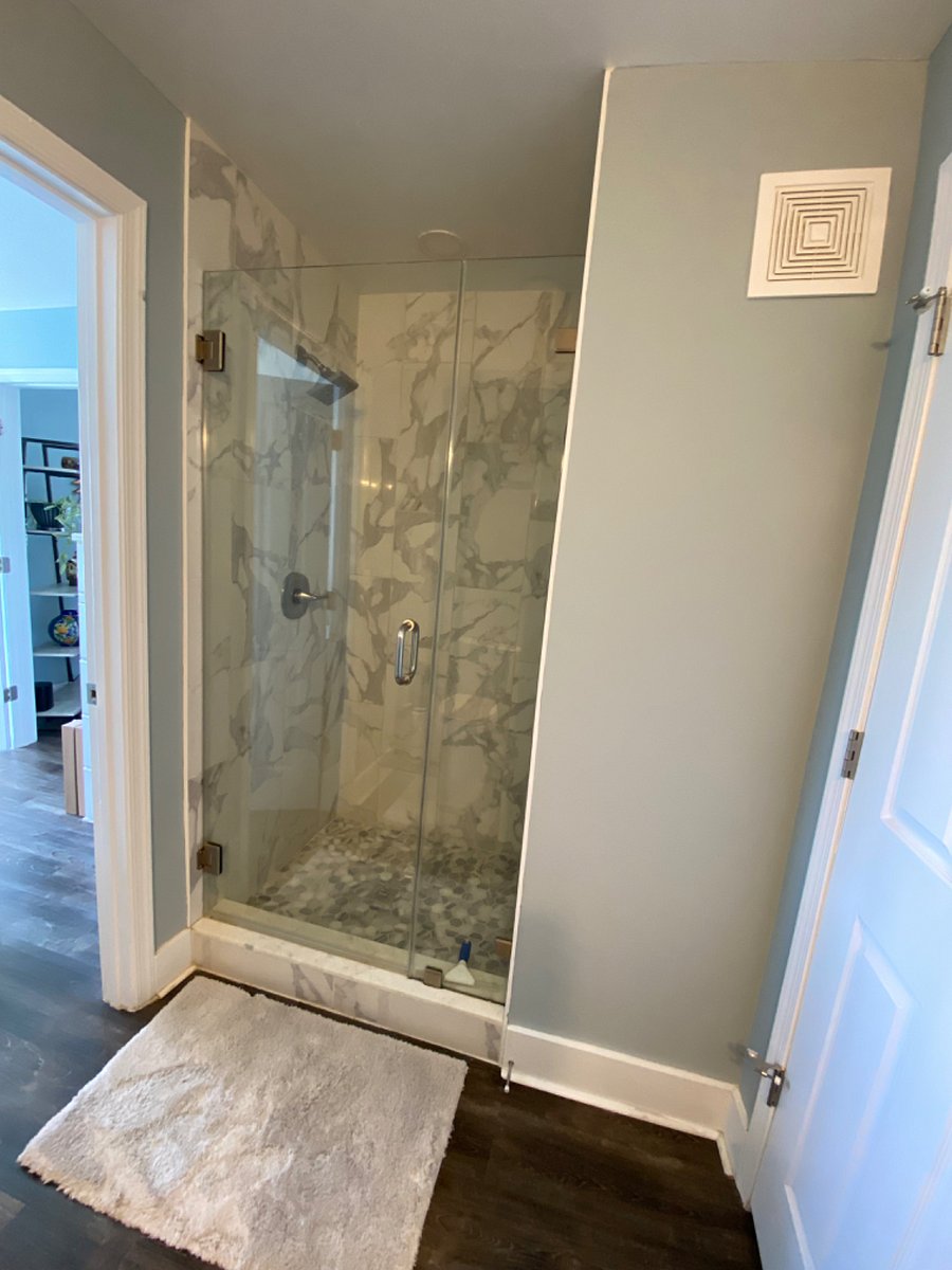 Recently renovated bathroom.