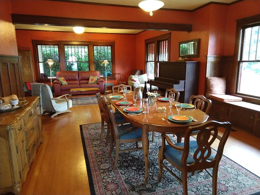 Spacious dining room