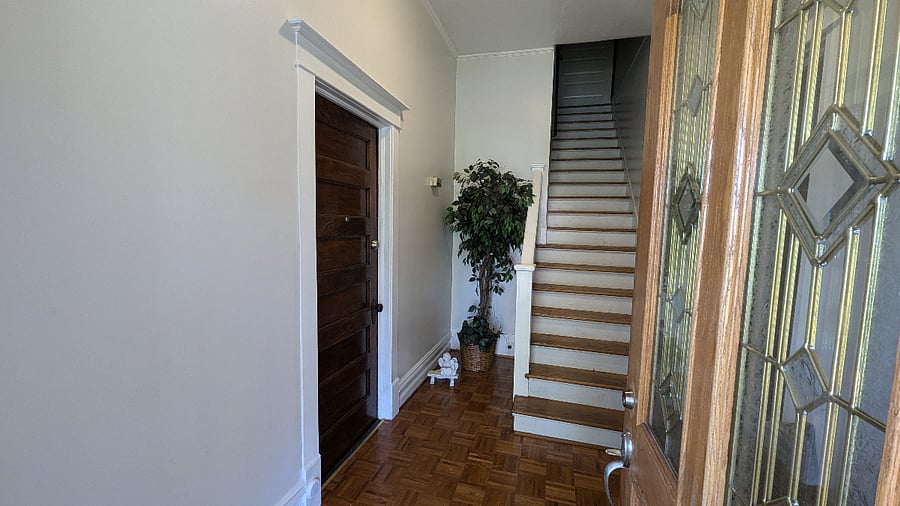 Main hallway of the house. Unit is located on the left.