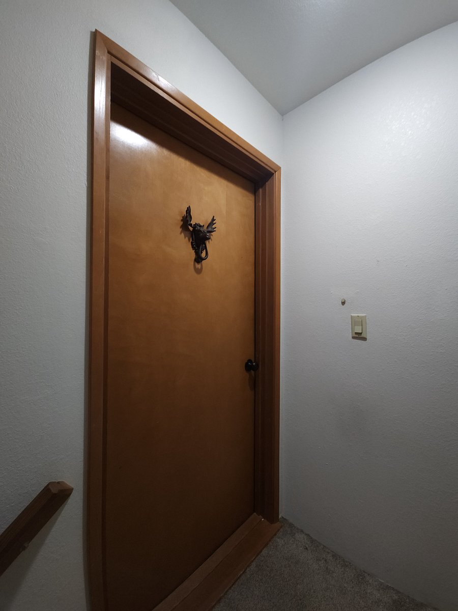 Center hallway door with moose knocker