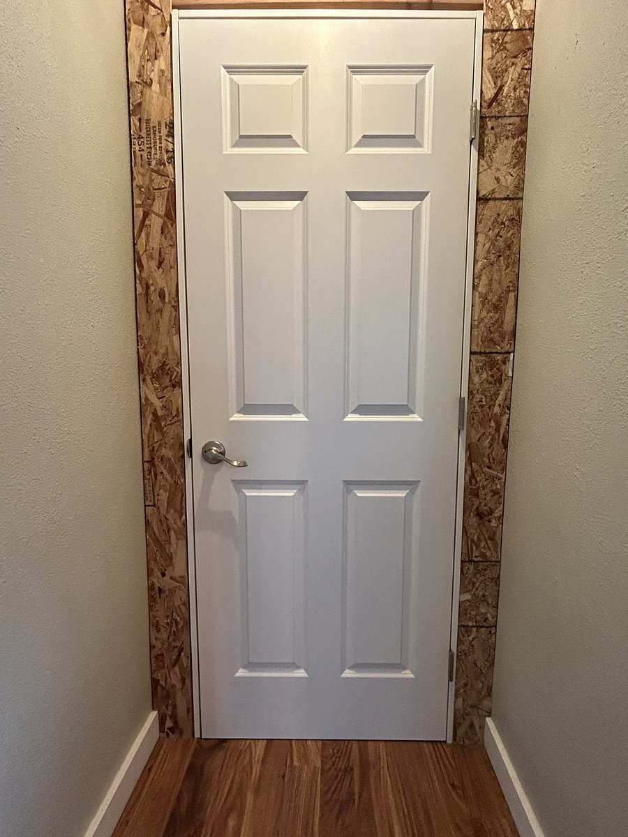 Door in the hallway, separating your bedroom and bathroom from the rest of the house.