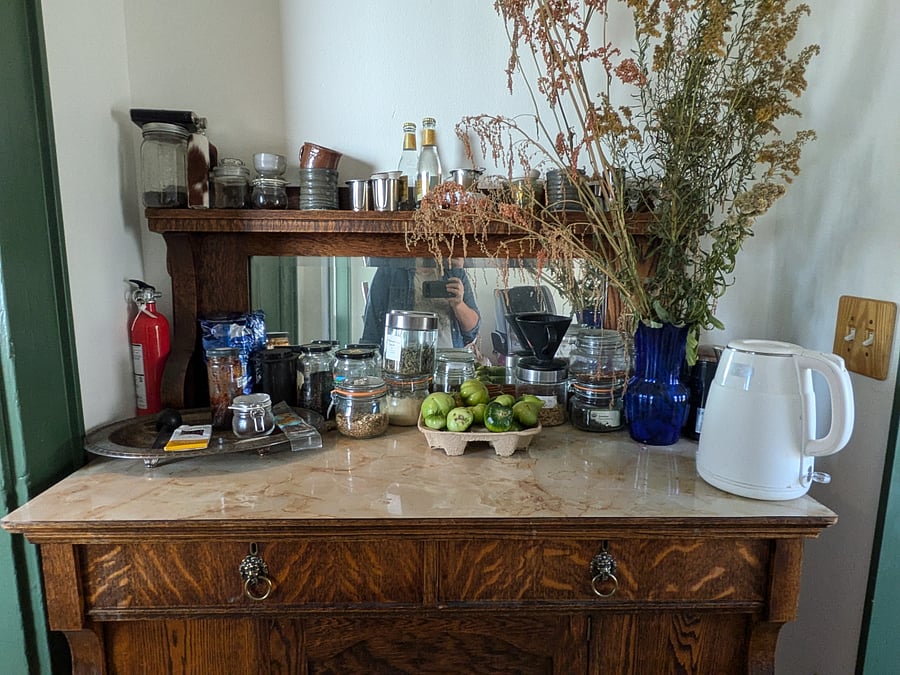 Coffee and tea nook--because, obviously!