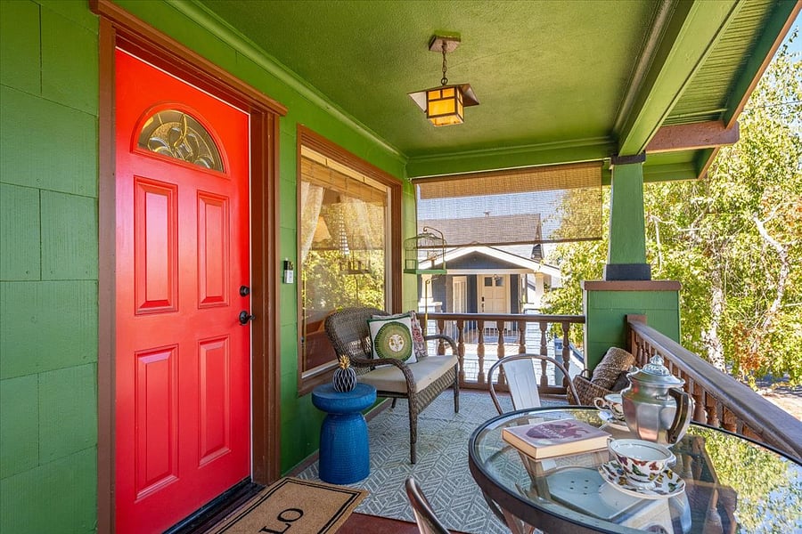 This porch is perfect for snooping on the neighborhood.