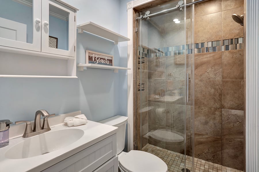 Bathroom with standing shower