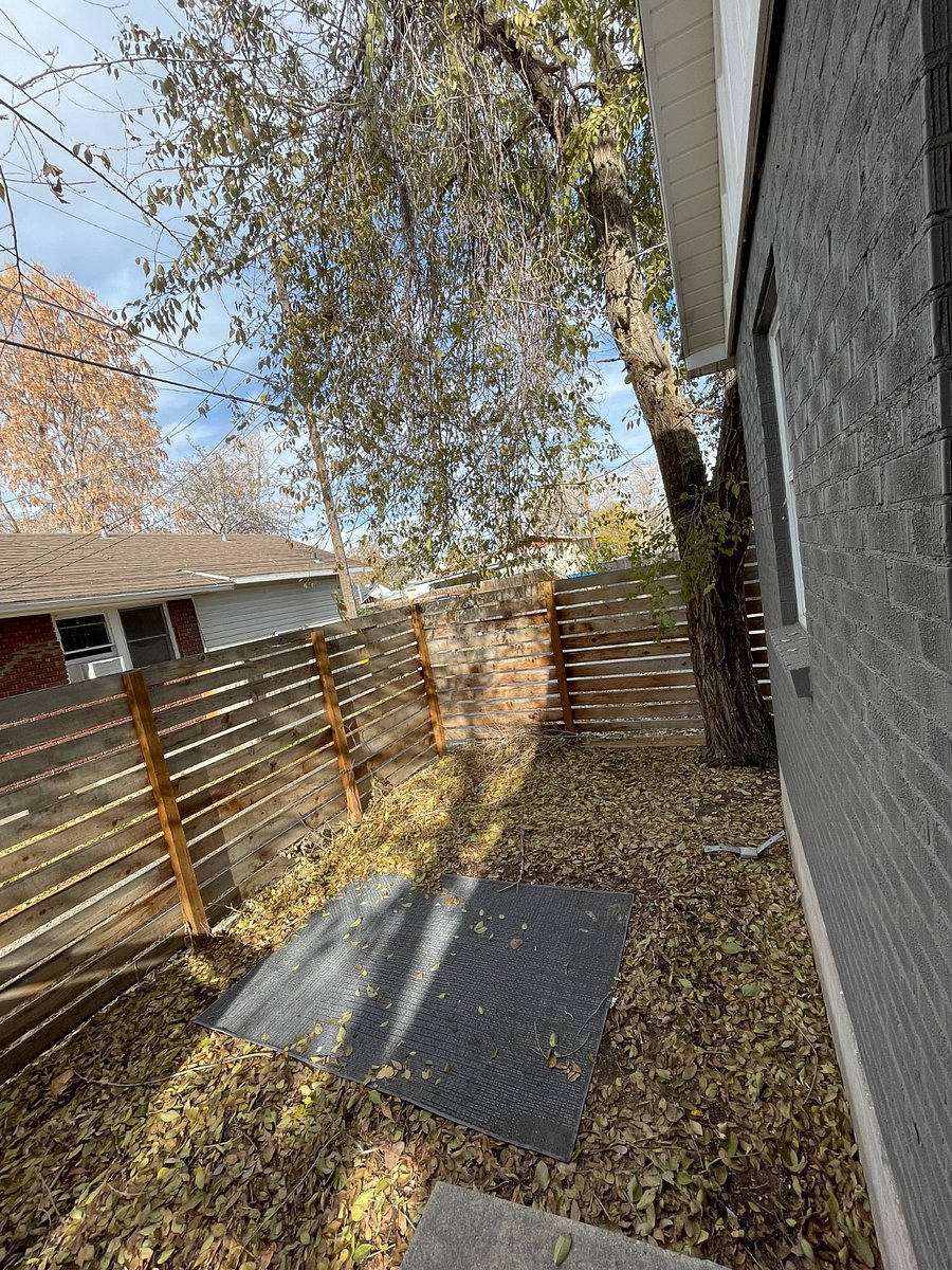 The backyard is now fully enclosed, updated photos coming soon.