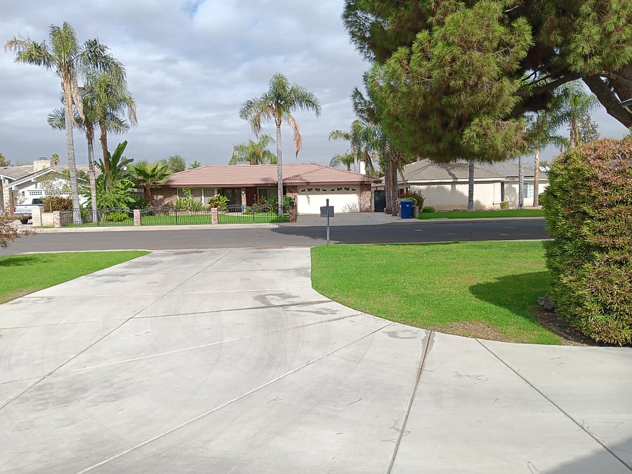 Parking area in front of house.