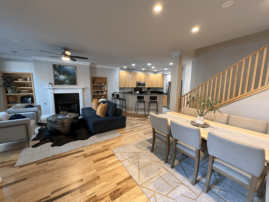 Kitching, dining, formal living room