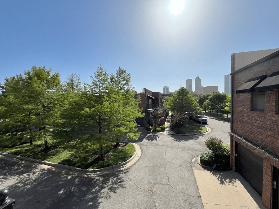 View of downtown Tulsa from main bedroom balcony