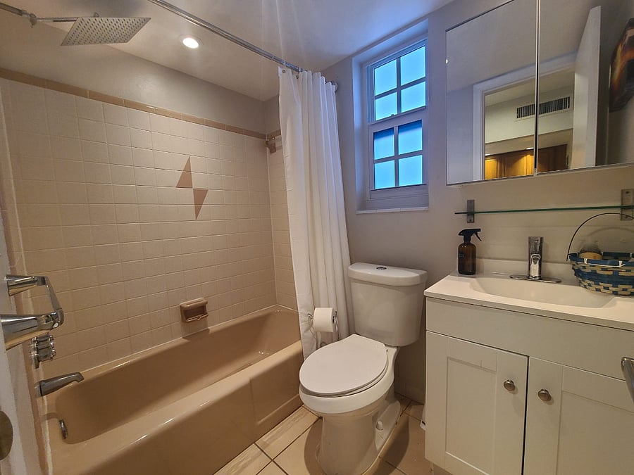 Full bath off entrance, Living Room and Kitchen