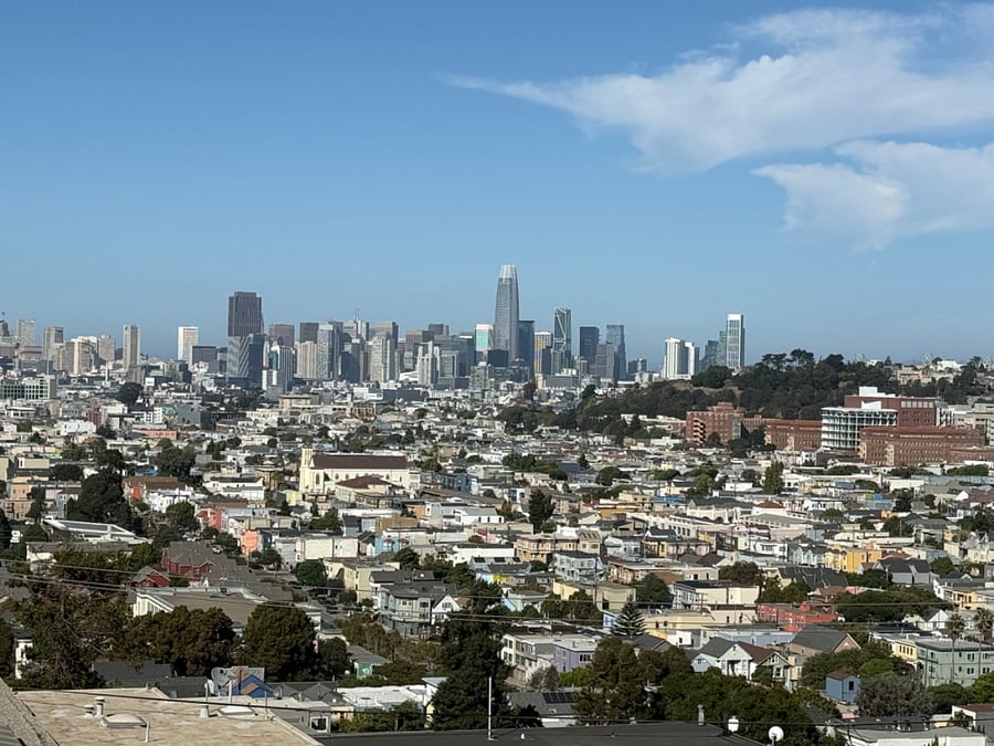 Day time view from top of Bernal Heights 