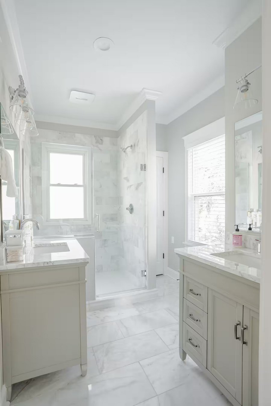 Master bathroom with dual sink