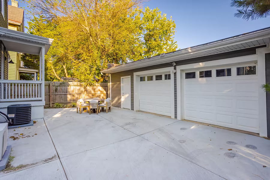 Two car garage perfect for snowy days