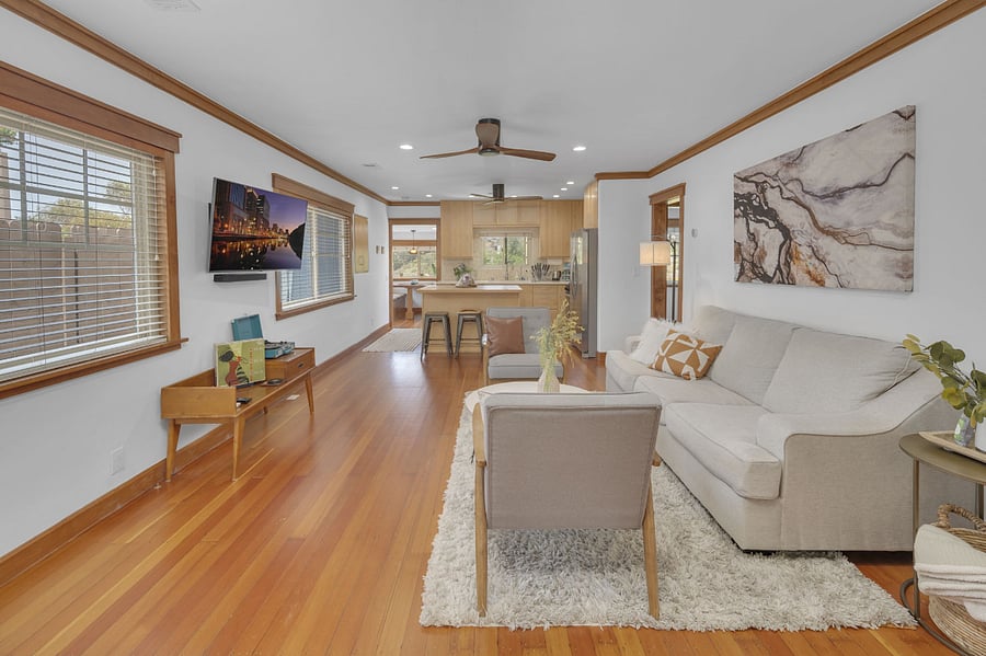 A warm, welcoming living room awaits you.