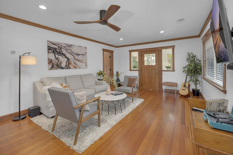 A warm, welcoming living room awaits you.