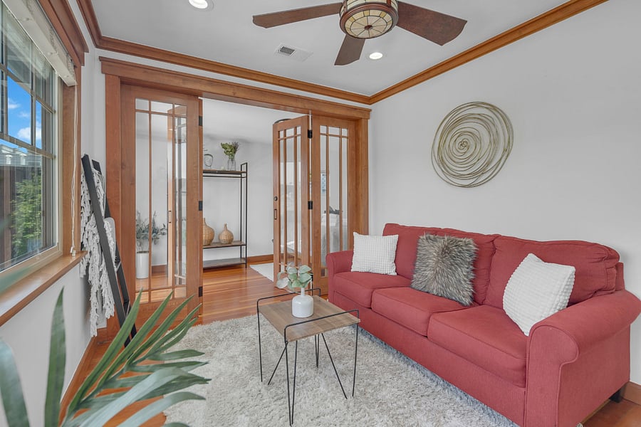 Secondary living room w/ sofa couch