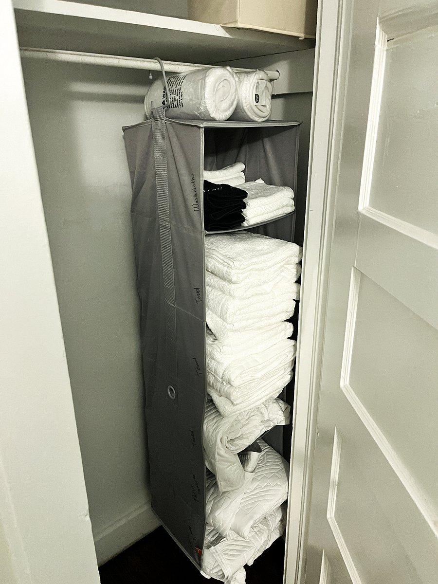 Linen Closet with Extra Linens