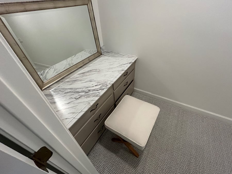 Desk in closet