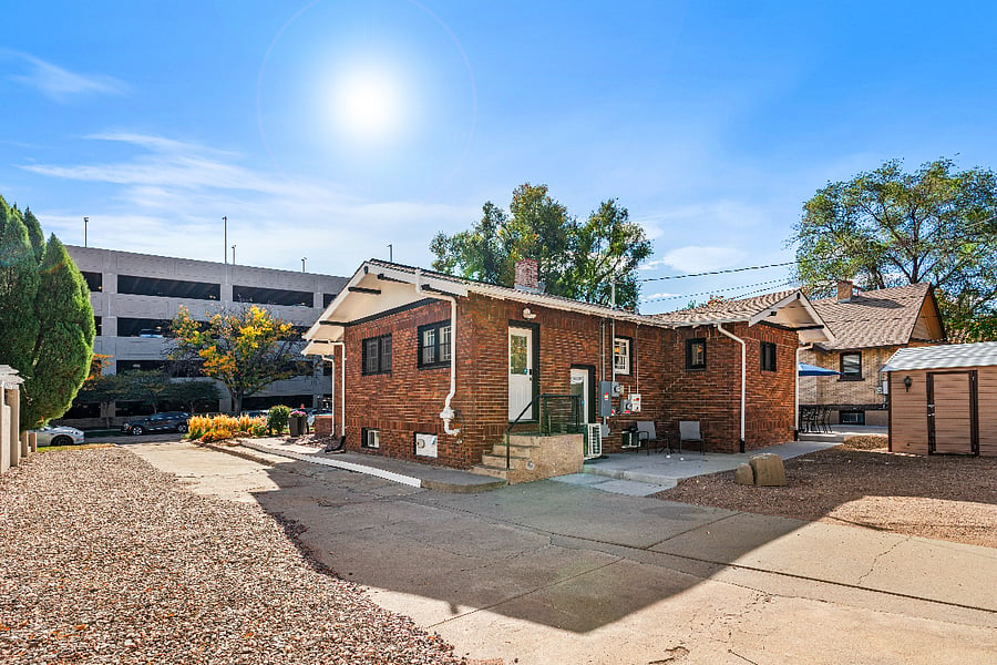 Entrance to the unit is at the rear of the house.