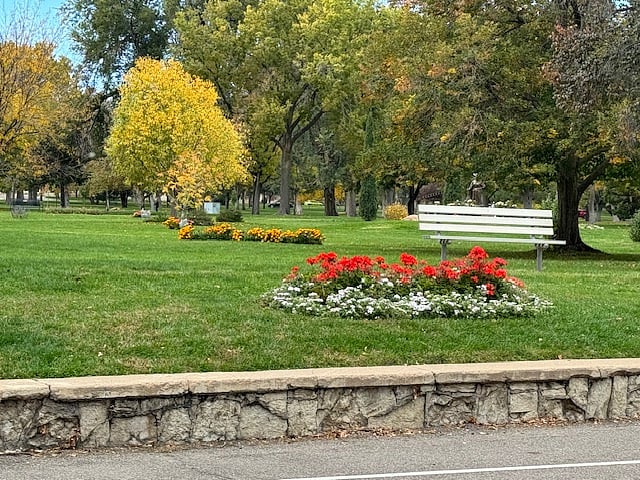 Mineral Palace Park has many flower gardens