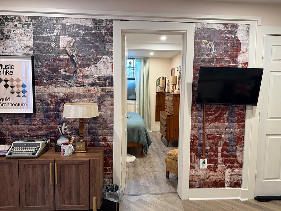 View from living room to Bedroom