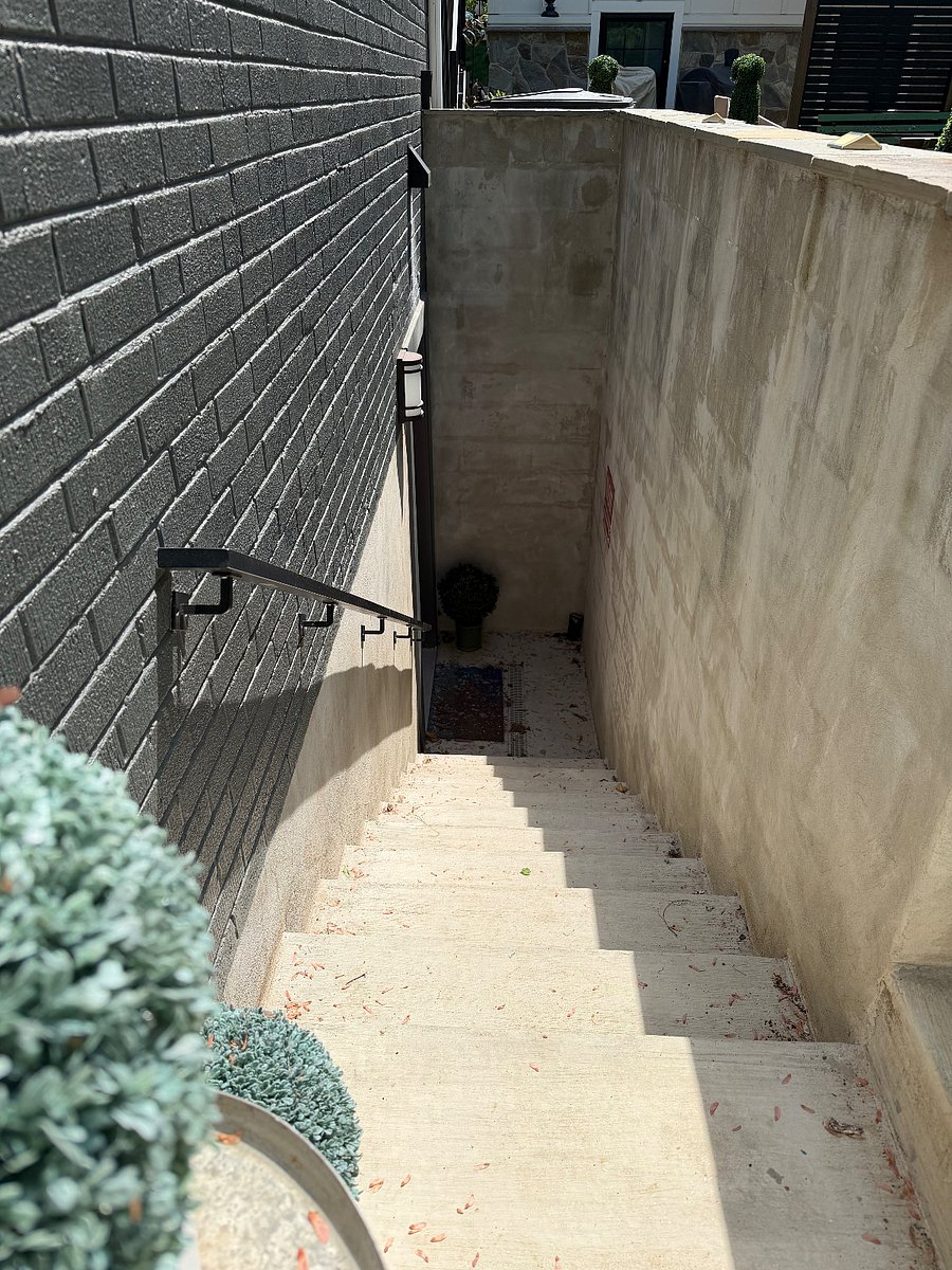 View of stairs from top