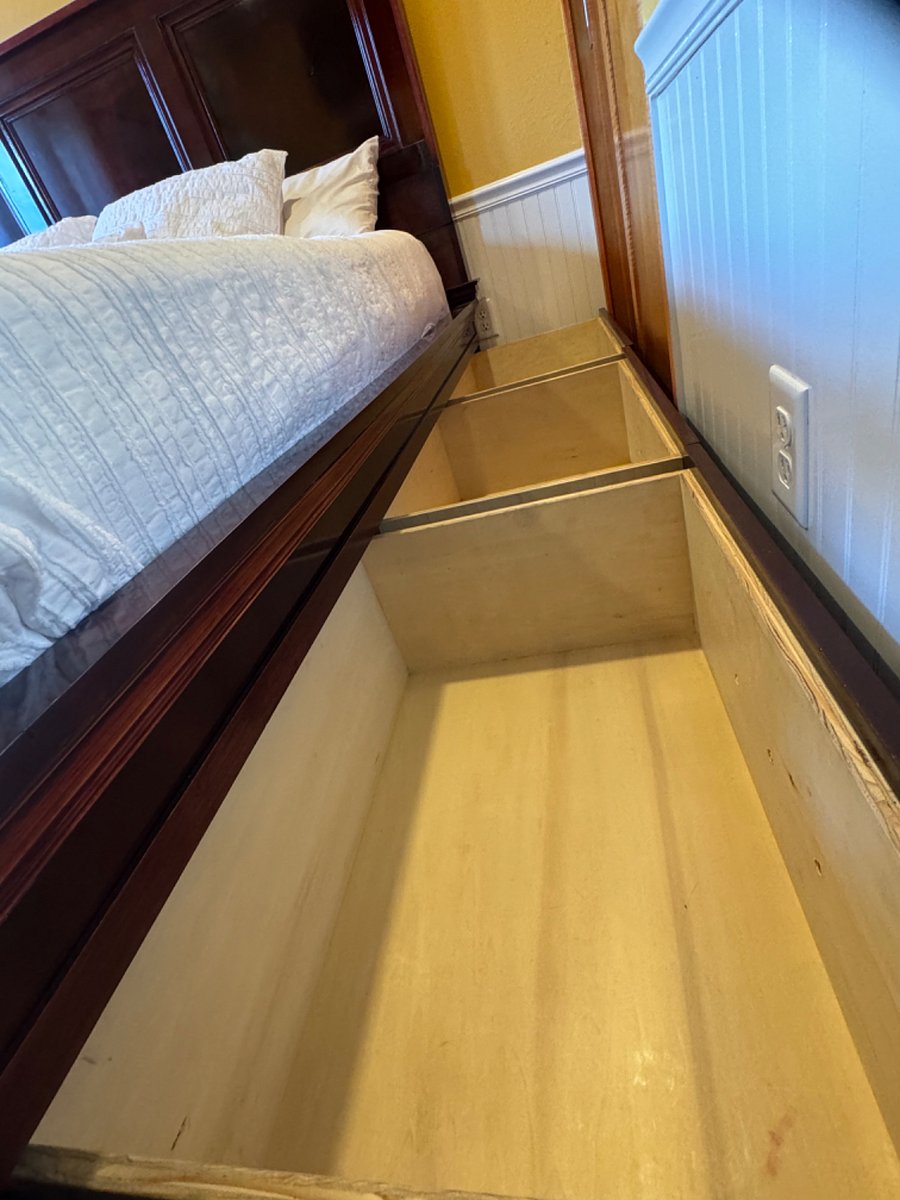 Custom King Size Bed With 3 Drawers On Each Side