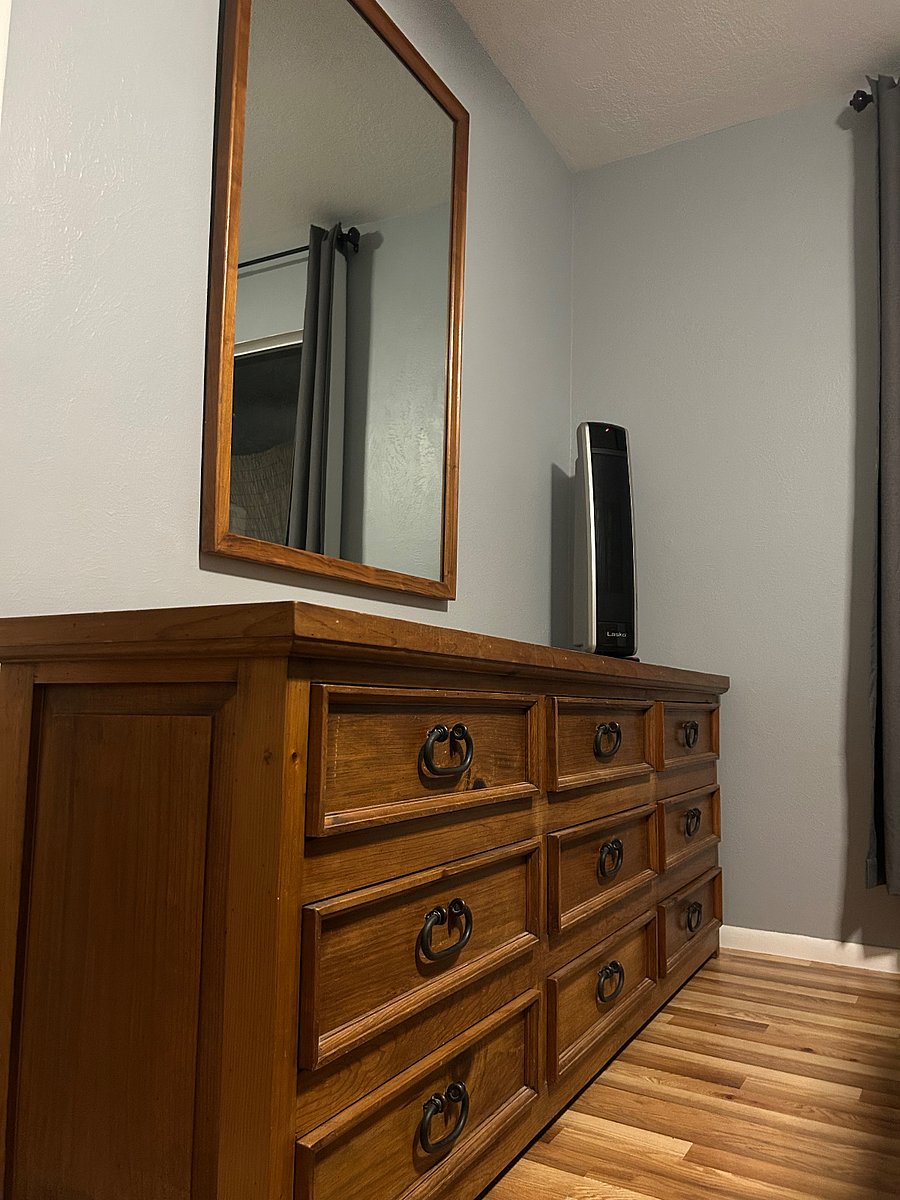 Lage dresser and mirror