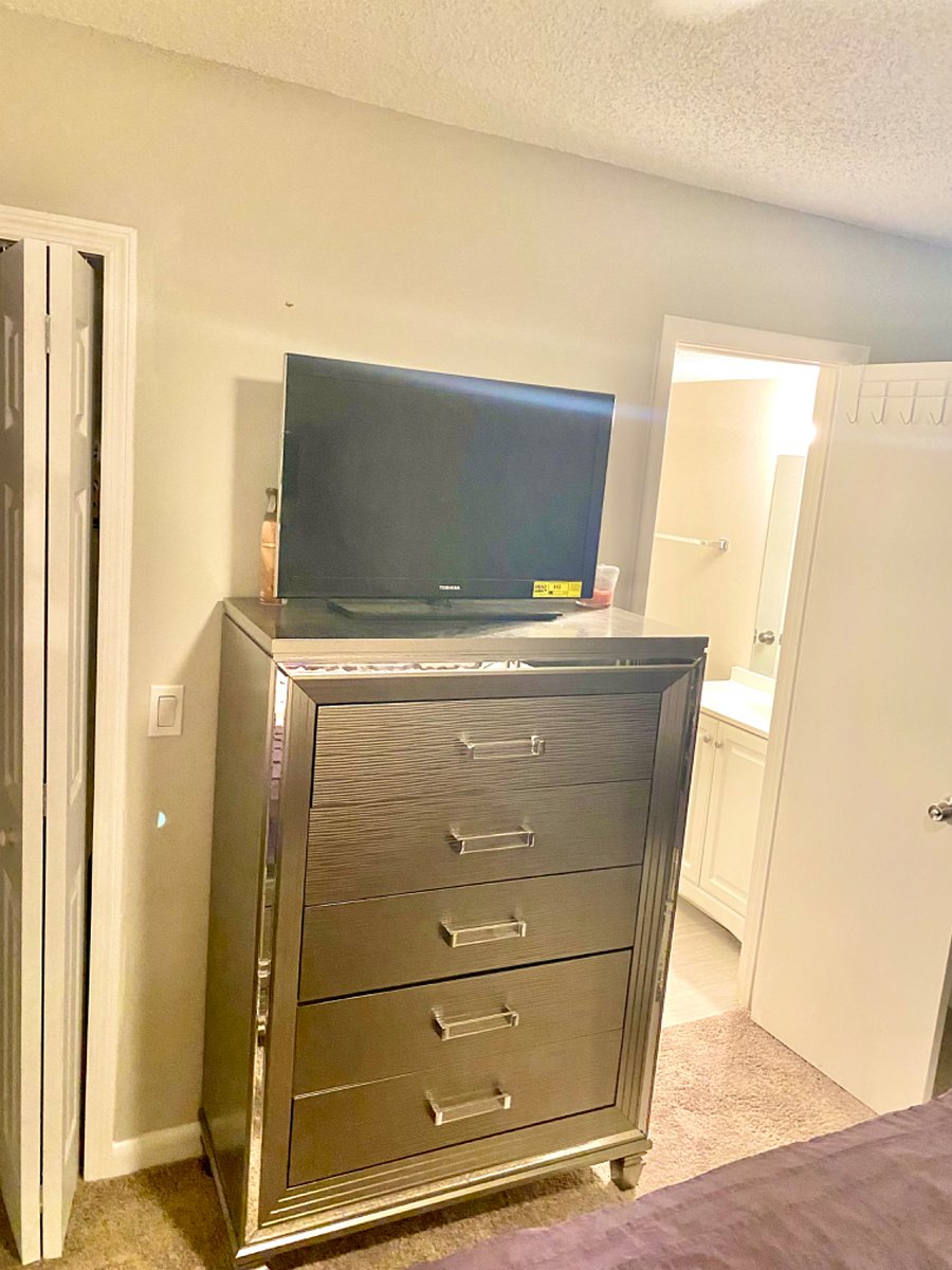 Bedroom tv and additional storage
