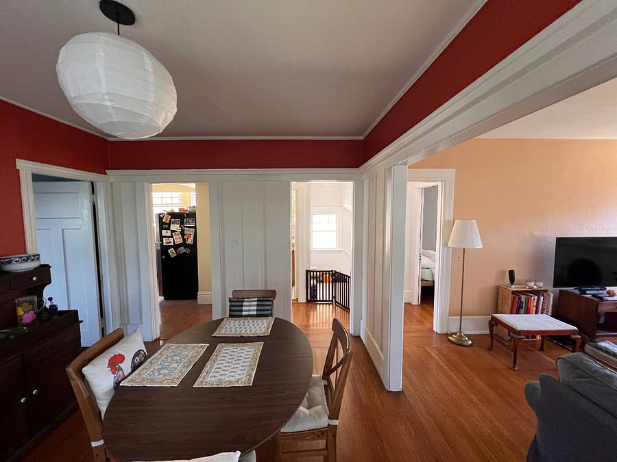 Dining room and living room