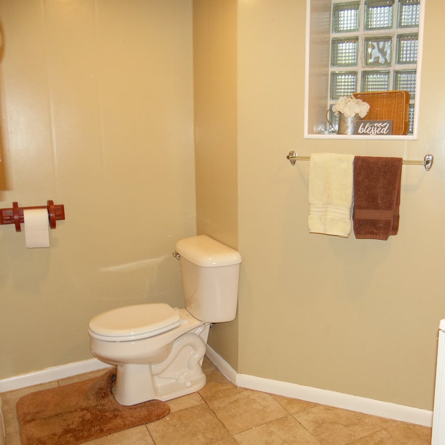 Lower level half bathroom
