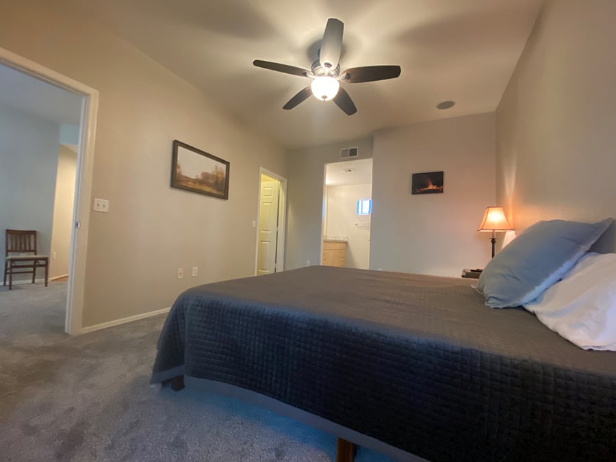 Master bedroom with king bed