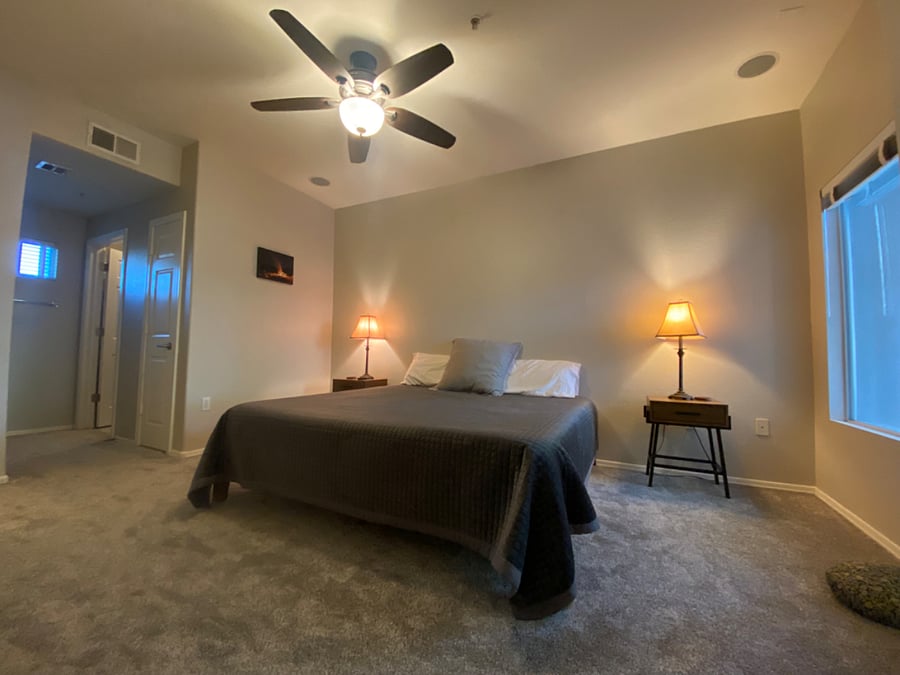Master bedroom with king bed