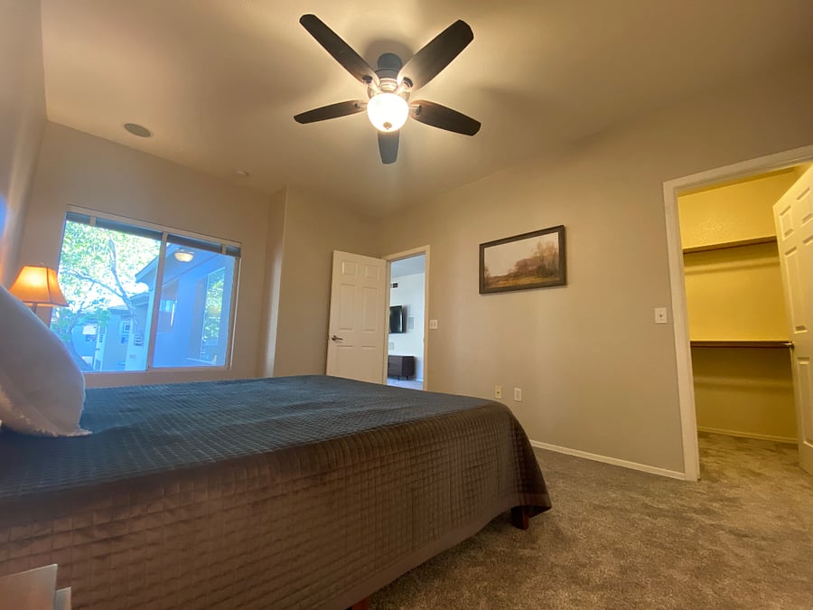 Master bedroom with king bed