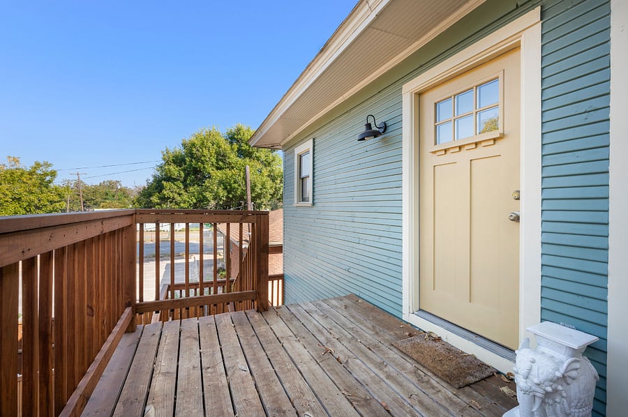 Back entrance/ exit to parking and dog run.
