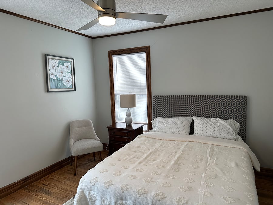2nd floor apartment bedroom
