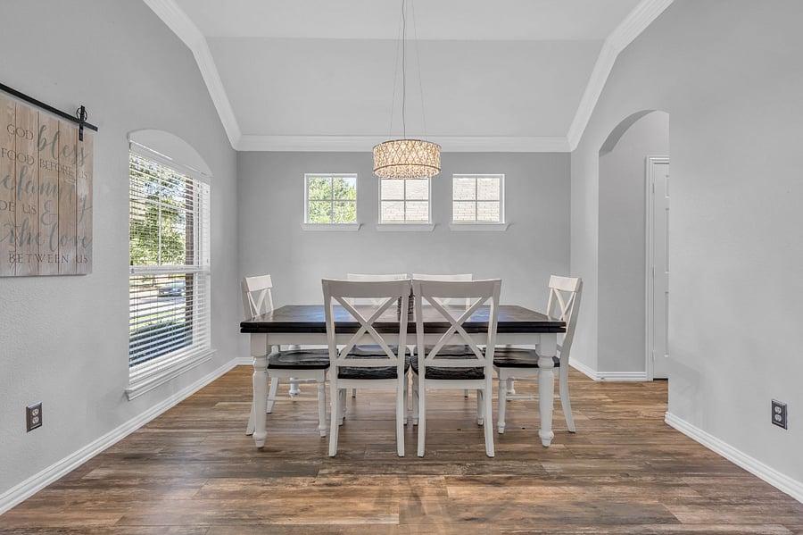 Formal Dining
Formal dining area that seats six but extends on both ends to accommodate up to ten guests.