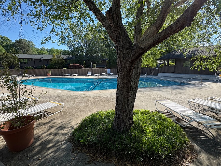 Pool, steps away