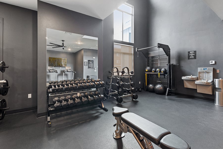 Private Fitness Center - Open 24 Hours. Key Fob Access for All Residents.