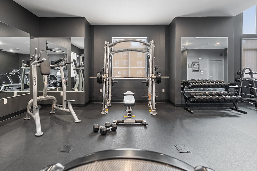 Private Fitness Center - Open 24 Hours. Key Fob Access for All Residents.