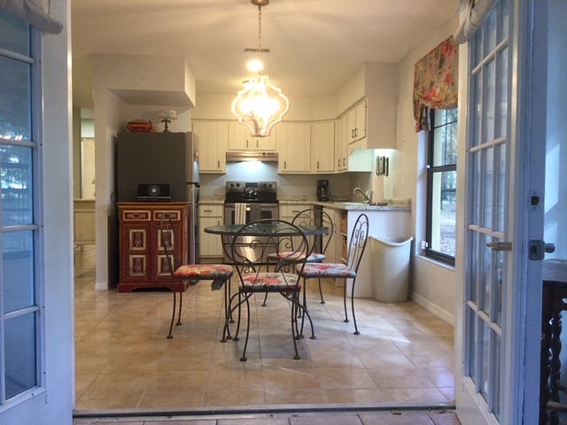 kitchen and dining area