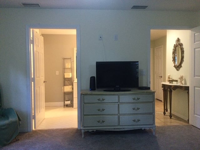 Bedroom 1 with bathroom entrance