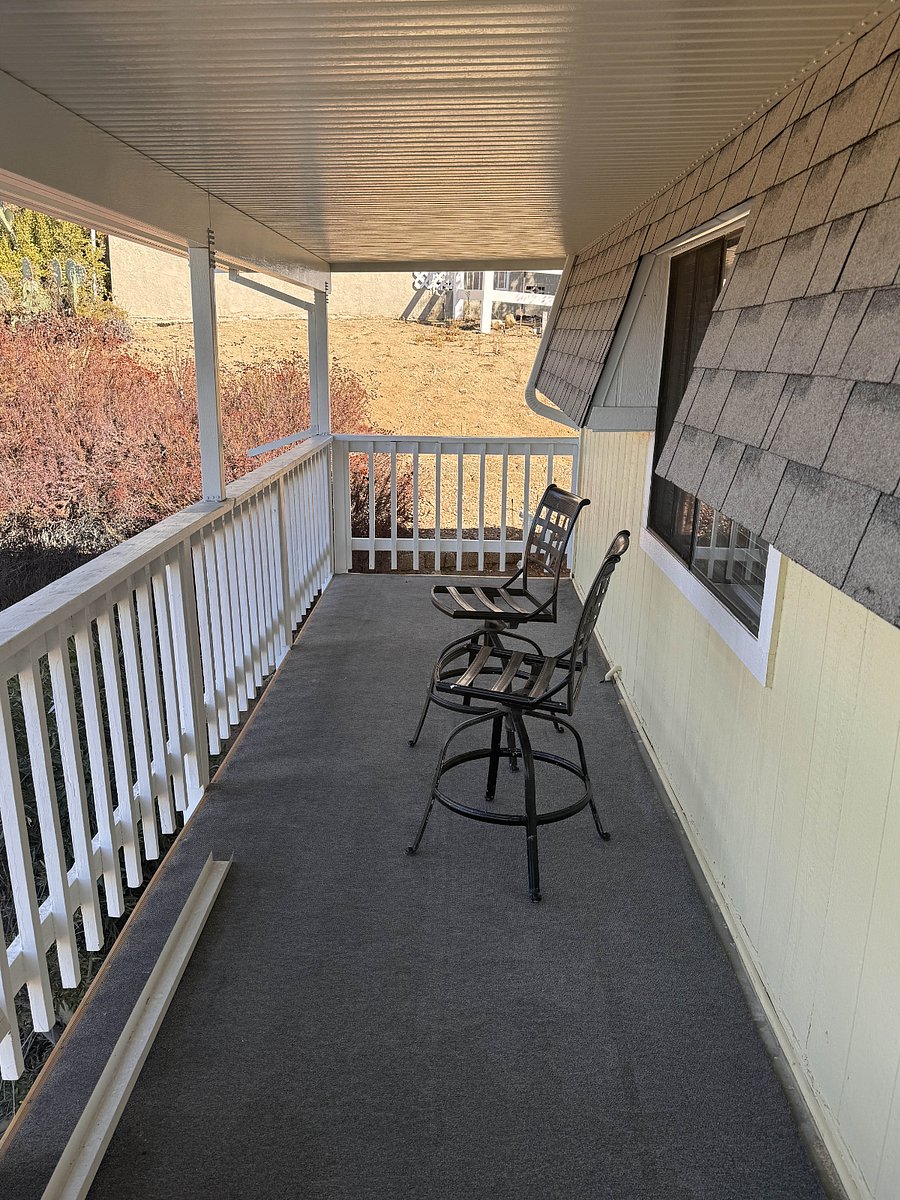 Large Balcony with Carpet and Cover with Lake View
