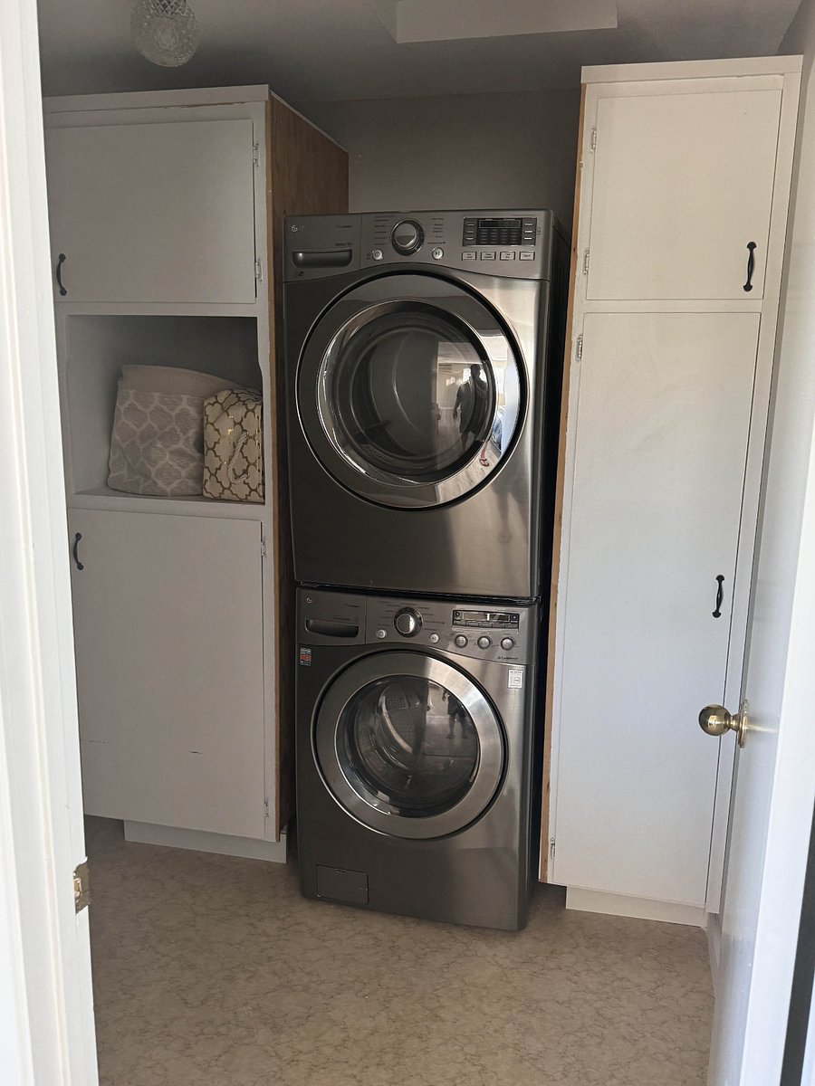 Stacking Washer and Dryer inside Unit