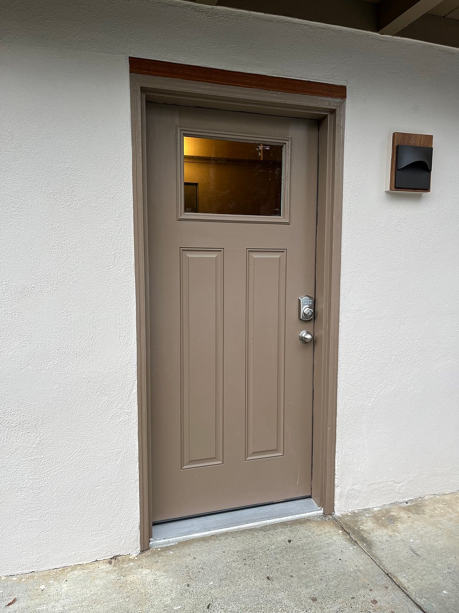 Front access to unit with keypad entry lock.