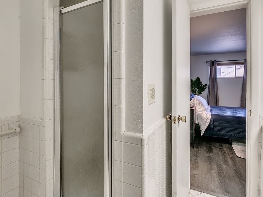 Ensuite bathroom with shower