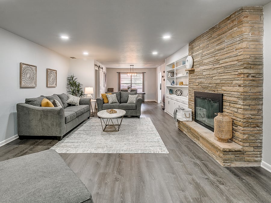 Living Room with fire place