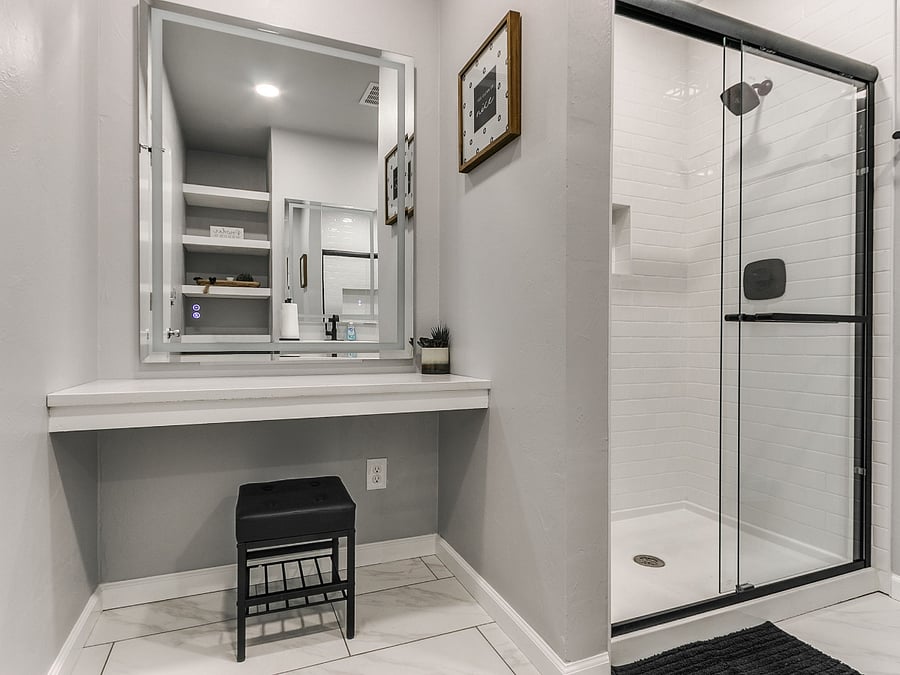 Bedroom #3 with ensuite bathroom and vanity
