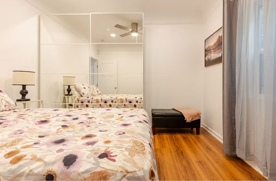 Bedroom 2 - Full size bed with IKEA closet